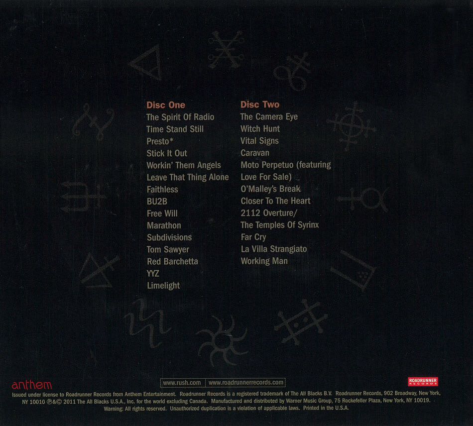 Time Machine: Live In Cleveland - Rush (CD - 146) music collectible [Barcode 016861766559] - Main Image 2