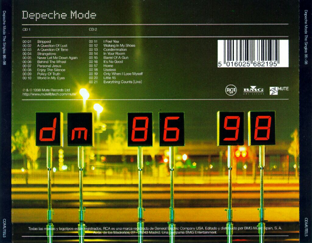The Singles 86-98 - Depeche Mode (CD) music collectible - Main Image 2