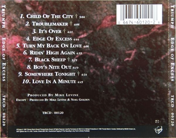 Edge Of Excess - Triumph (Cassette) music collectible [Barcode 738348001228] - Main Image 2