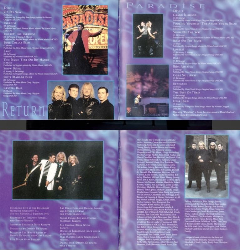 Return To Paradise - Styx (CD - 110) music collectible [Barcode 060768621220] - Main Image 4