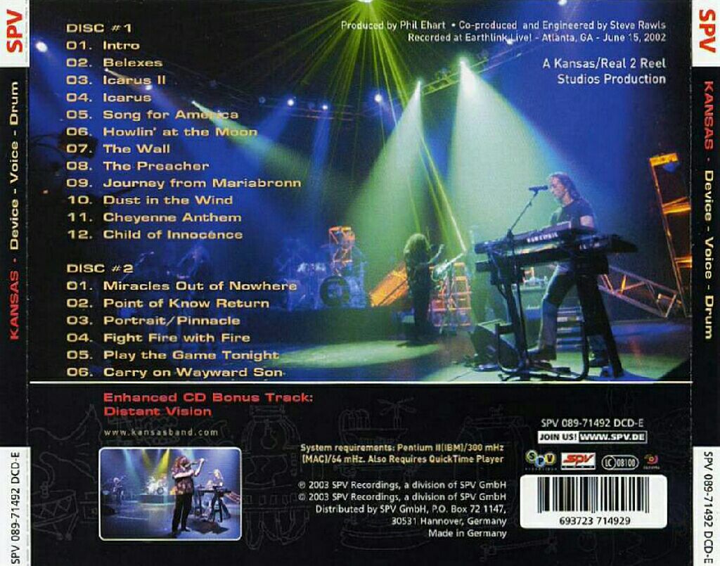 Device Voice Drum  - Kansas (CD) music collectible - Main Image 2