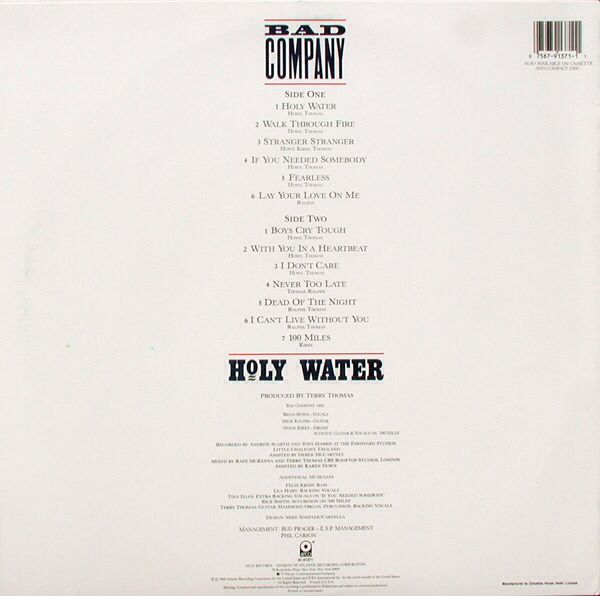 Holy Water - Bad Company (12”) music collectible - Main Image 2