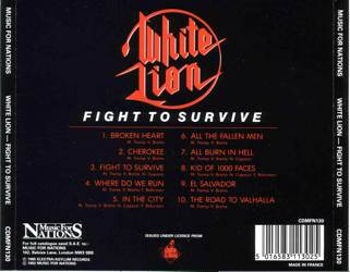Fight To Survive - White Lion (CD) music collectible [Barcode 020827000120] - Main Image 2