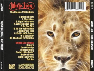 Fight To Survive - White Lion (CD) music collectible [Barcode 741157875027] - Main Image 2
