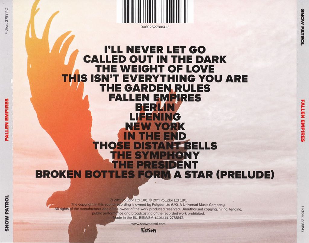 Fallen Empires - Snow Patrol (MP3 - 58) music collectible [Barcode 00602527801179] - Main Image 2