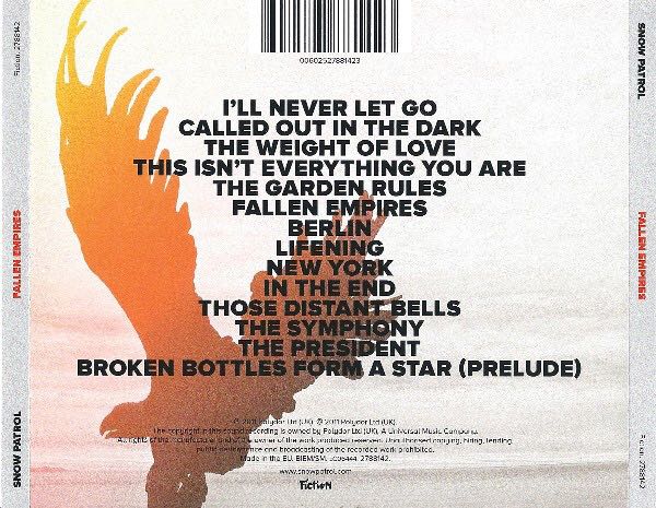 Fallen Empires - Snow Patrol (CD - 125) music collectible [Barcode 602527831565] - Main Image 2