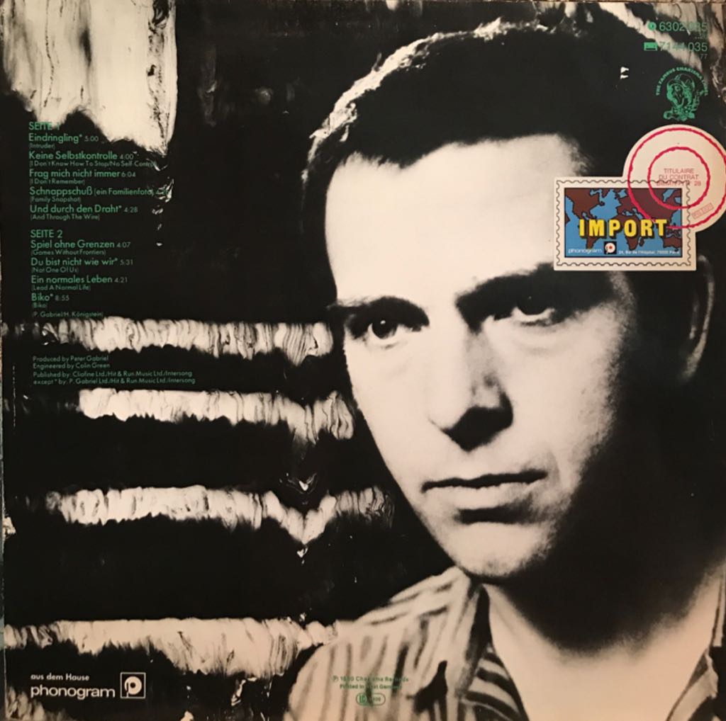 ein deutsches album - Gabriel, Peter (12”) music collectible - Main Image 2