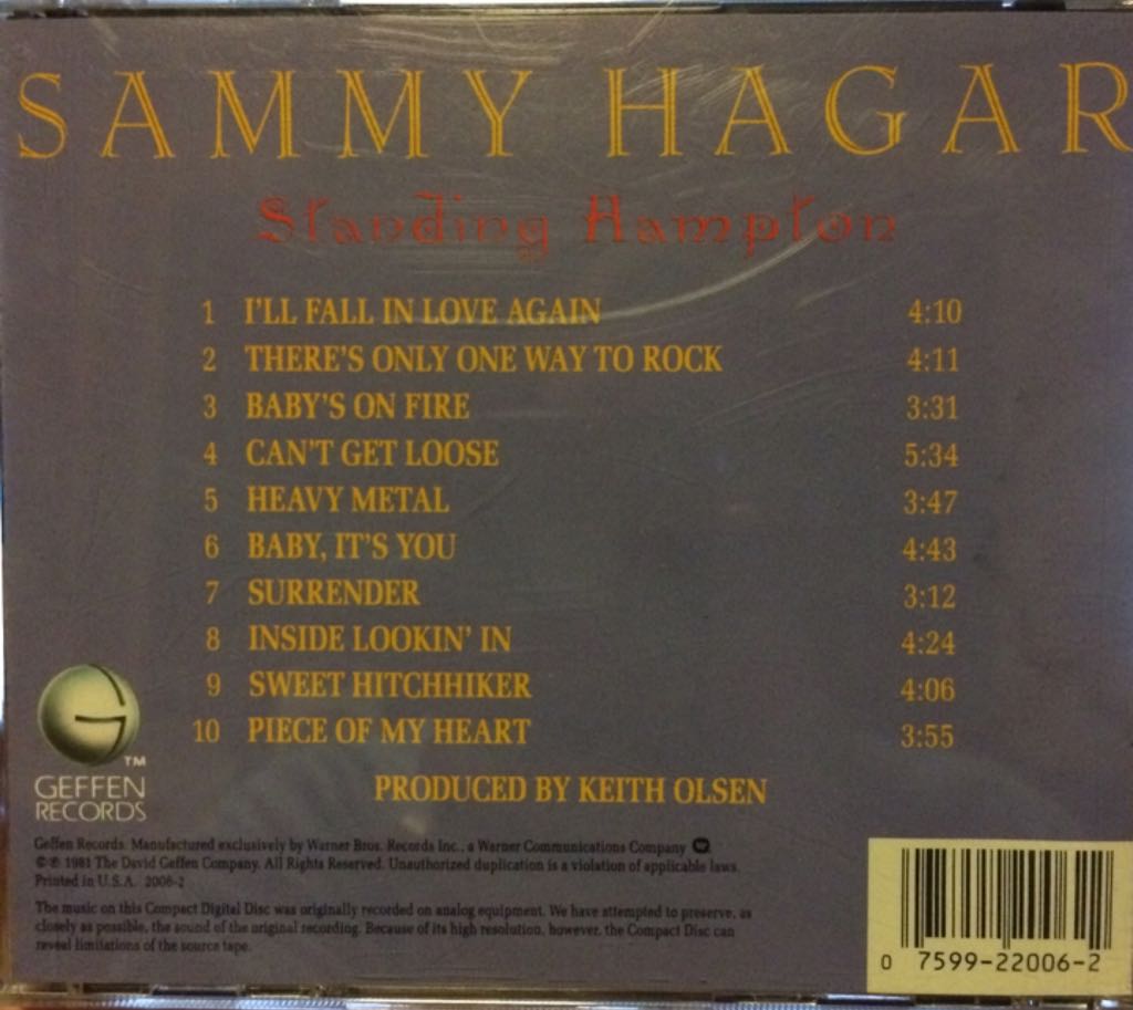 Standing Hampton - Hagar, Sammy music collectible - Main Image 2