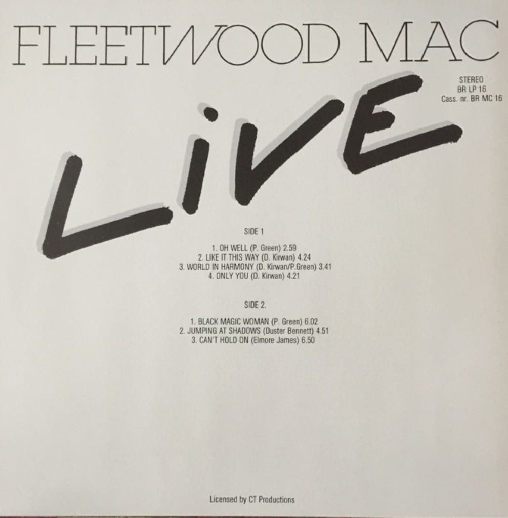 Fleetwood Mac Live - Fleetwood Mac music collectible - Main Image 2