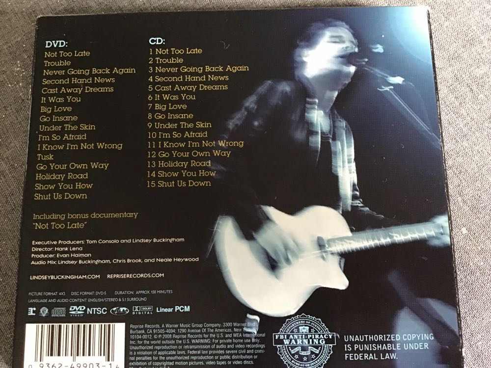 Live at the Bass Performance Hall - Buckingham, Lindsey (CD - 73) music collectible [Barcode 093624990314] - Main Image 2