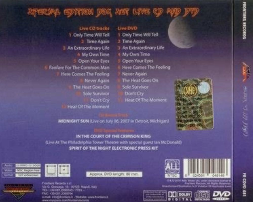 Spirit of the Night: The Phoenix Tour Live in Cambridge - Asia (CD) music collectible [Barcode 8024391048146] - Main Image 4