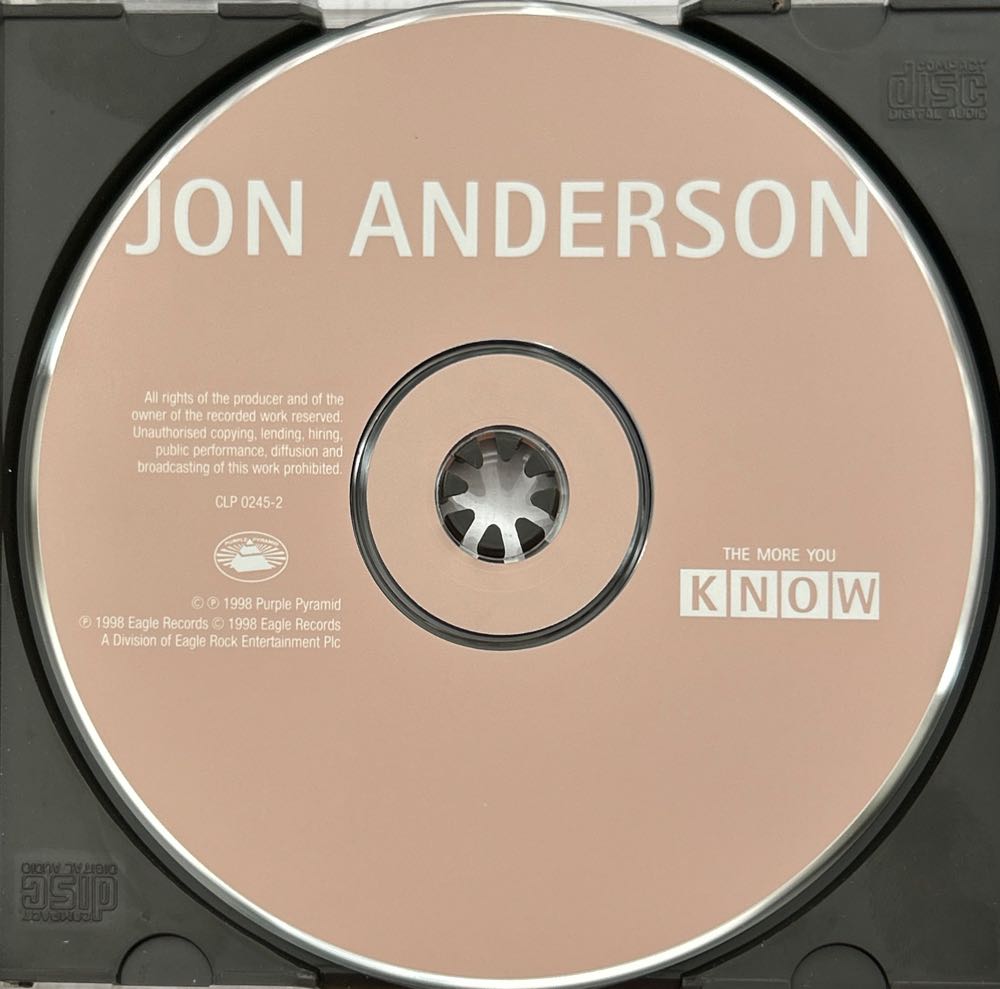 The More You Know - Anderson, Jon (CD - 55) music collectible [Barcode 741157024524] - Main Image 4