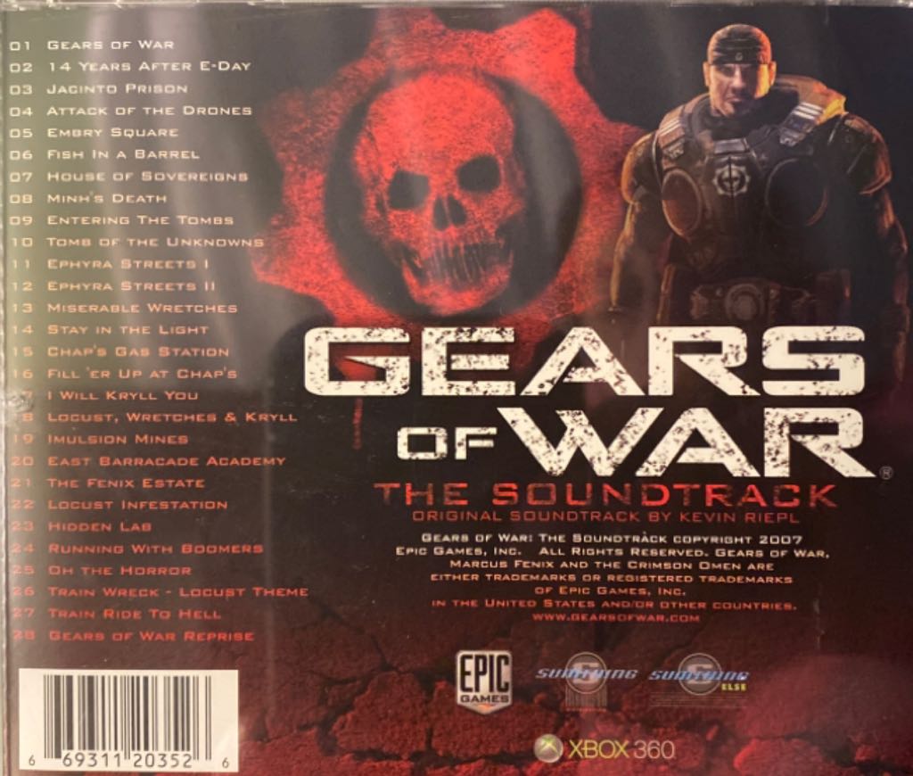 Gears Of War - Kevin Riepl (CD) music collectible [Barcode 669311203526] - Main Image 2