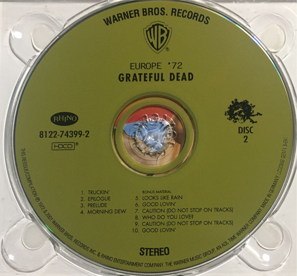 Europe ‘72 - Grateful Dead, The ‎ (CD - 11000) music collectible [Barcode 081227439927] - Main Image 4