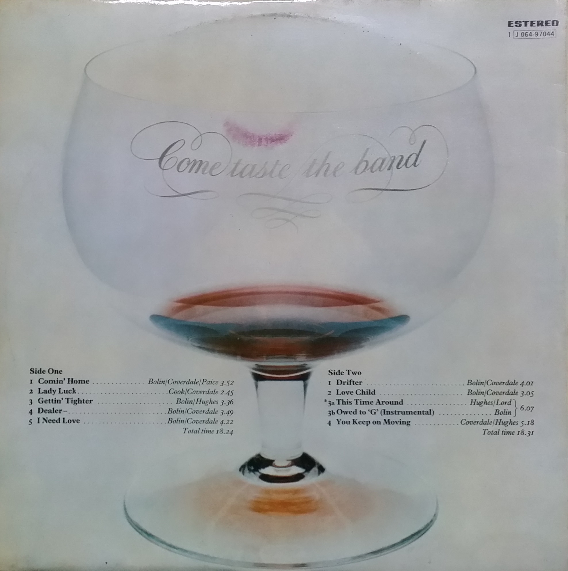 Come Taste The Band - Deep Purple (CD-R - 36:55) music collectible - Main Image 2