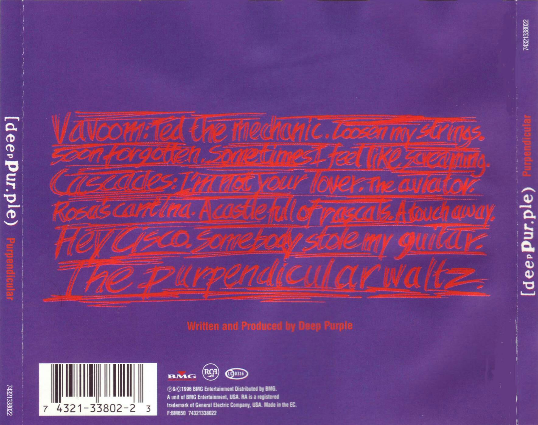 Deep Purple: Purpendicular - Deep Purple (CD - 62) music collectible [Barcode 743213380223] - Main Image 2