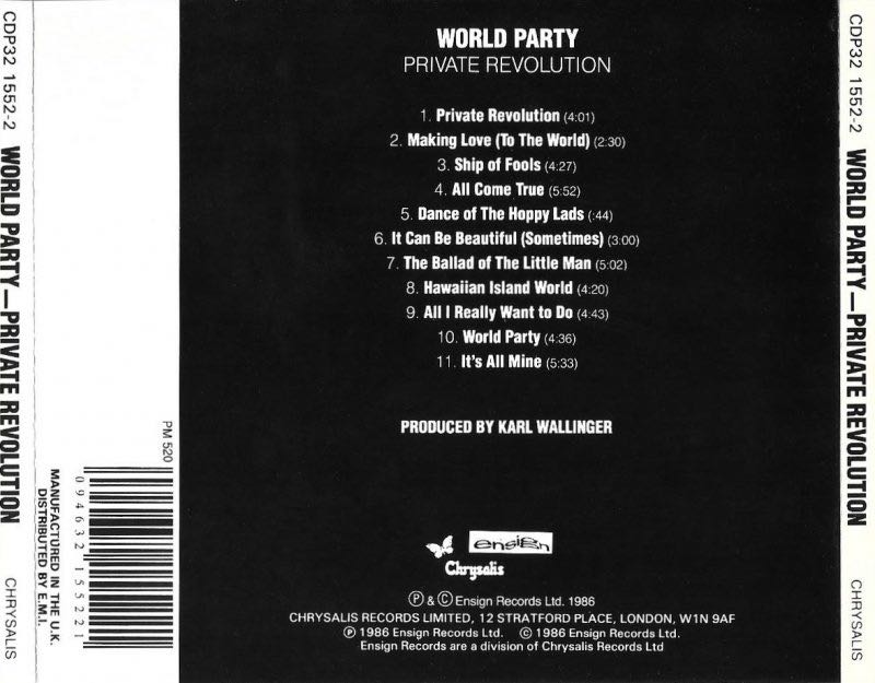 Private Revolution - World Party (CD) music collectible [Barcode 094632155221] - Main Image 3