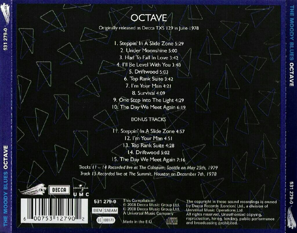 Octave - Moody Blues (CD - 1:12:25) music collectible [Barcode 600753127902] - Main Image 2