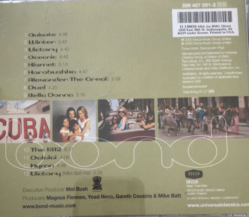 Bond - BornBonus Track - Bond (CD) music collectible [Barcode 028947004028] - Main Image 2