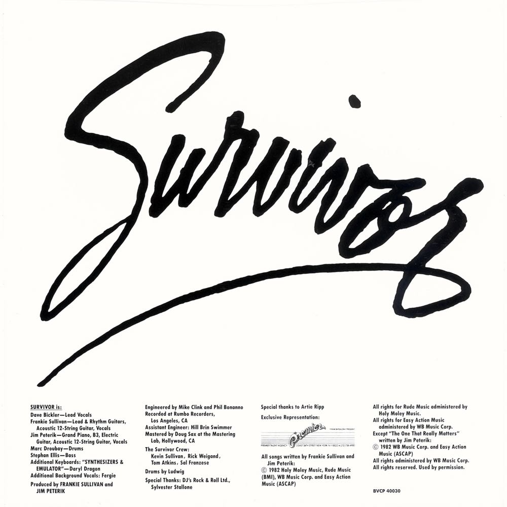 Eye of the Tiger - Survivor (CD-R) music collectible [Barcode 723927521624] - Main Image 4