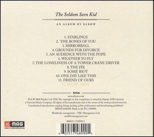 Seldom Seen Kid - Elbow (CD) music collectible [Barcode 600753209769] - Main Image 2