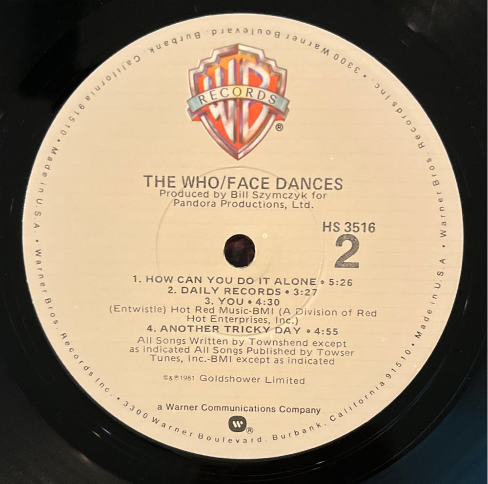 Face Dances - Who, The (12” - 4057) music collectible - Main Image 4