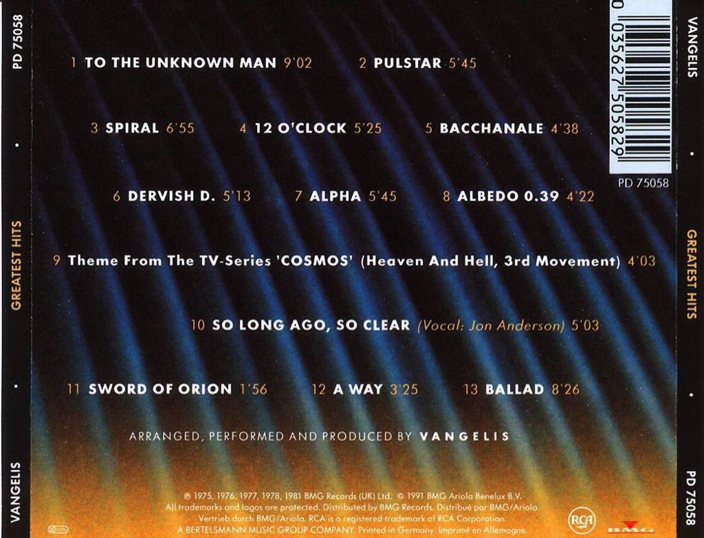 Greatest Hits - Vangelis music collectible - Main Image 2