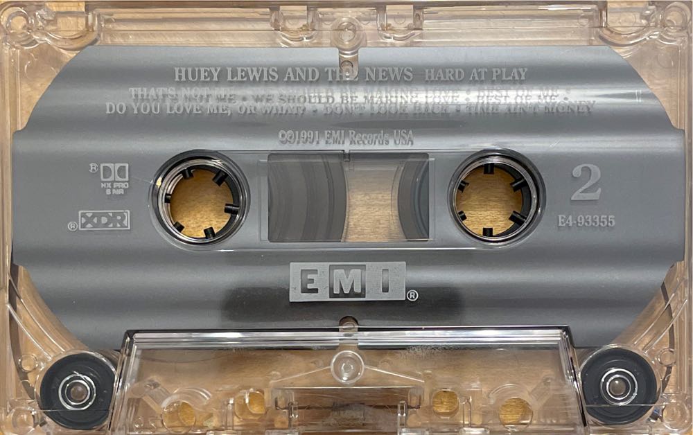 Hard at Play - Huey Lewis And The News (Cassette) music collectible [Barcode 077779335541] - Main Image 4