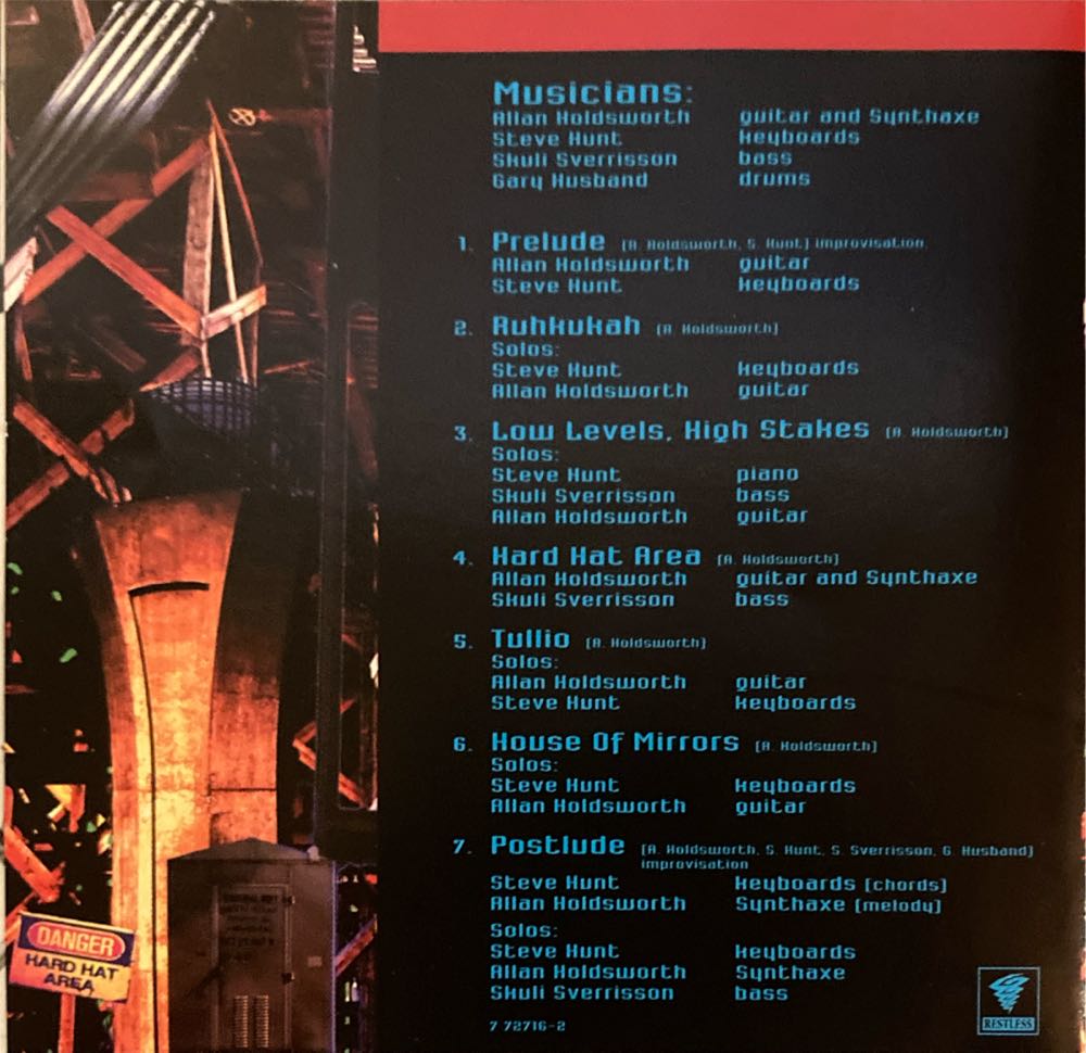 Hard Hat Area - Holdsworth, Allan (CD) music collectible [Barcode 3383007023300] - Main Image 2