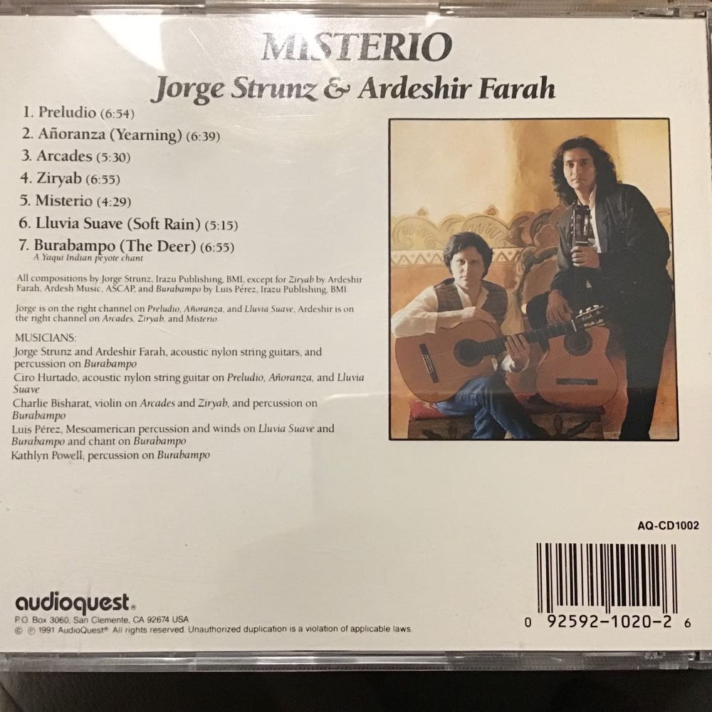Strunz & Farah - Misterio - Strunz & Farah (CD) music collectible [Barcode 092592102026] - Main Image 2