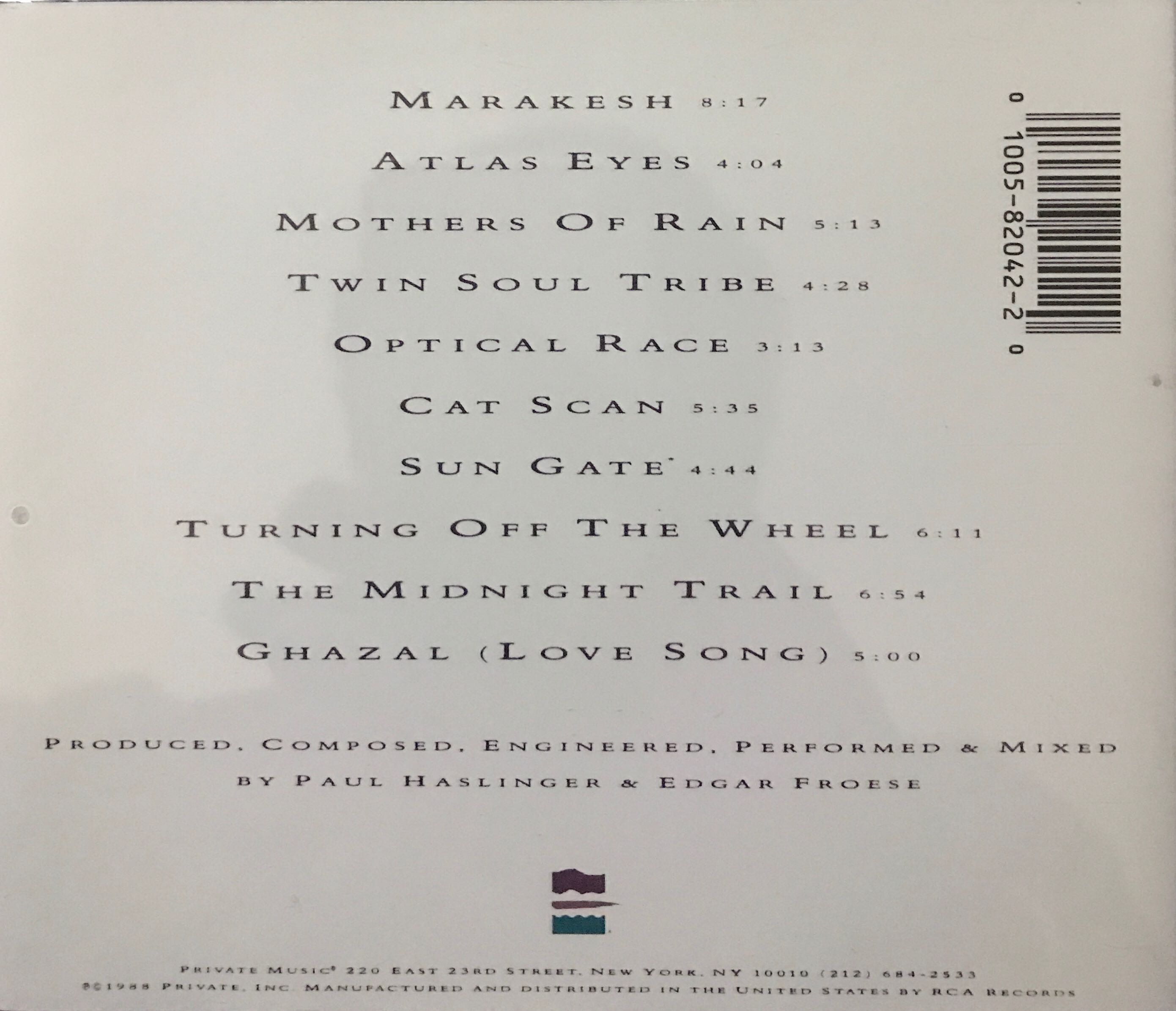 Optical Race - Tangerine Dream (CD) music collectible [Barcode 010058204220] - Main Image 2