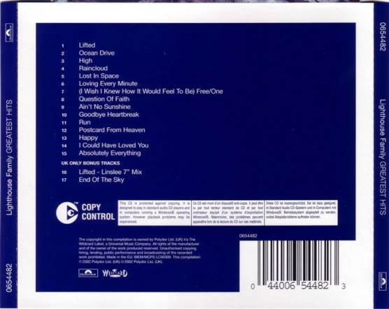Greatest Hits - Lighthouse Family - Lighthouse Family (CD - 66) music collectible [Barcode 044006544823] - Main Image 2