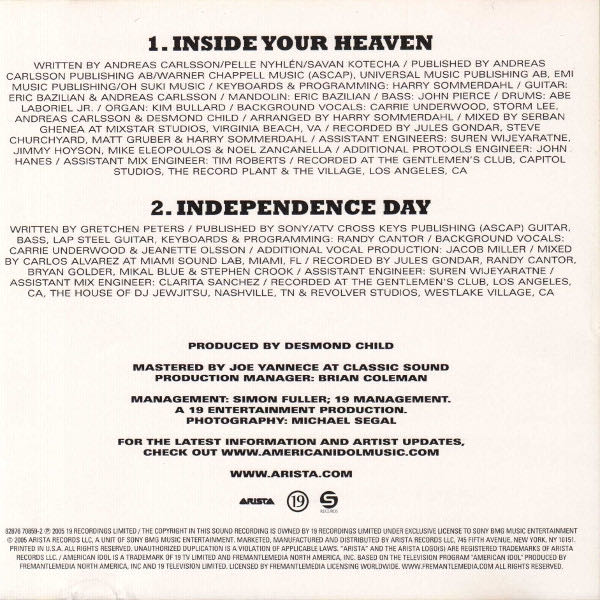 Inside Your Heaven - Underwood, Carrie (CD) music collectible [Barcode 828767085920] - Main Image 4