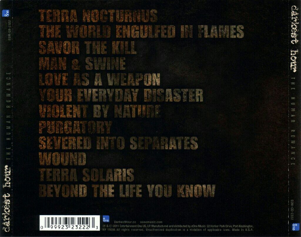 The Human Romance - Darkest Hour (CD) music collectible [Barcode 099923232223] - Main Image 2