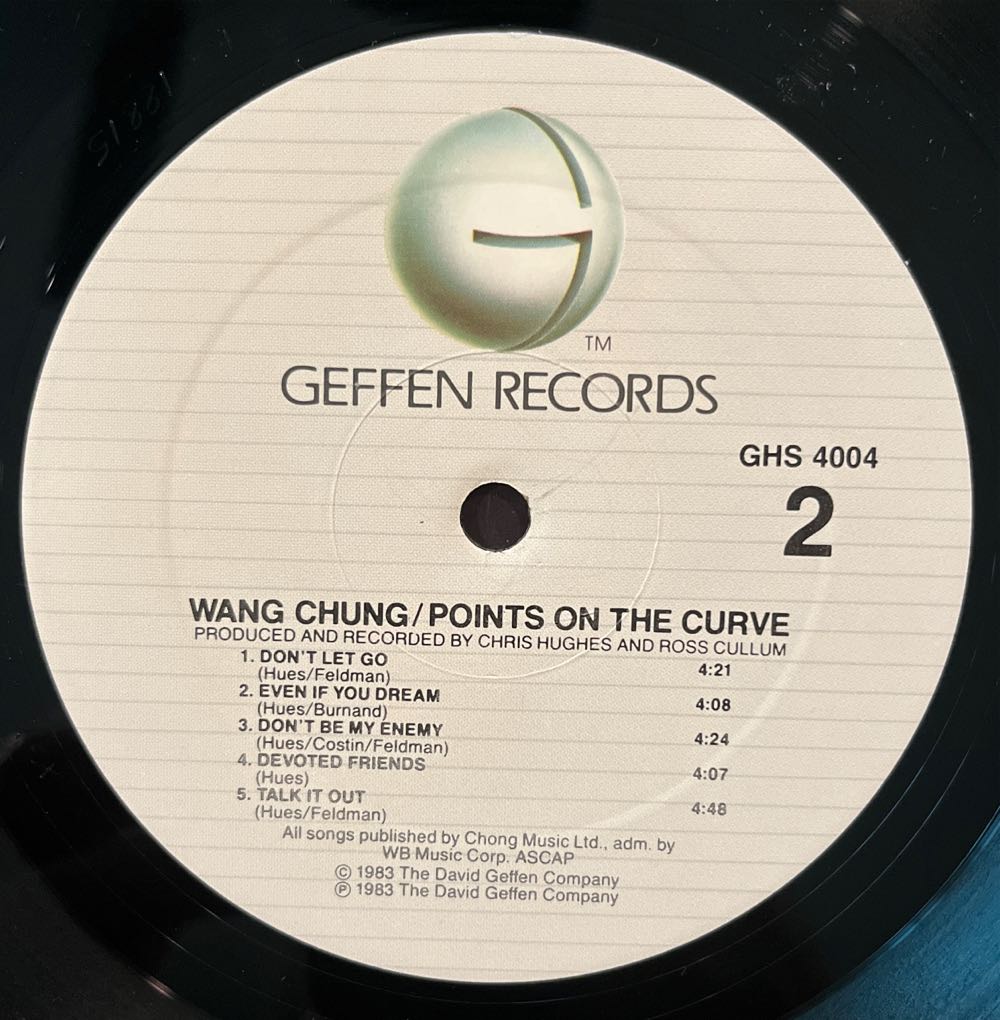 Points On The Curve - Wang Chung (12” - 43) music collectible [Barcode 075992400411] - Main Image 4