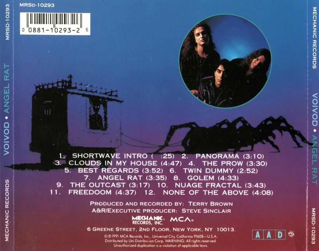 Angel Rat - Voivod (CD - 42) music collectible [Barcode 008811029326] - Main Image 2