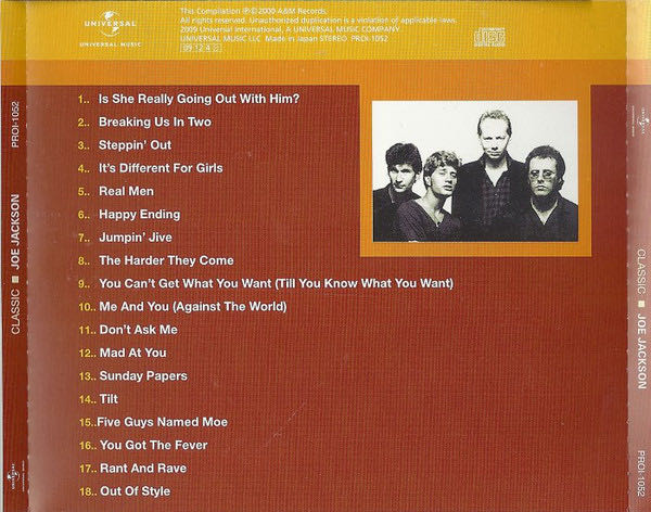 Classic Joe Jackson - Jackson, Joe (CD - 70) music collectible [Barcode 606949727727] - Main Image 2