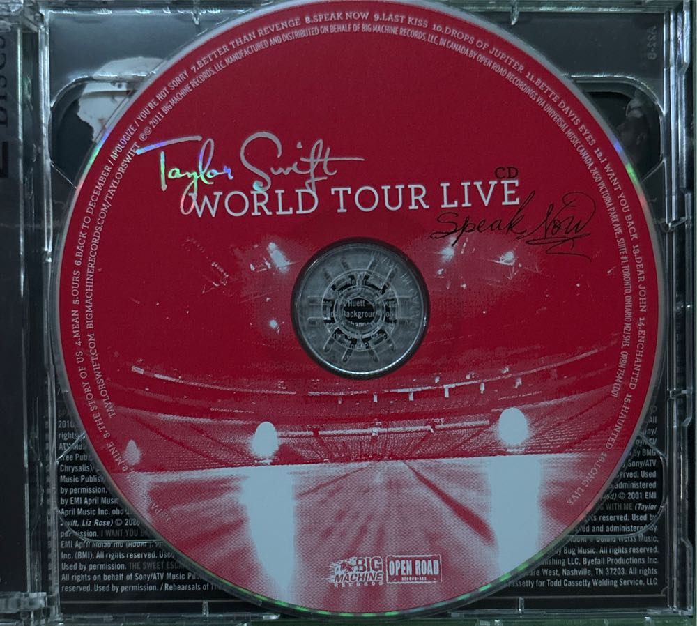 Taylor Swift - Speak Now World Tour Live - Taylor Swift (CD) music collectible [Barcode 823674734428] - Main Image 3