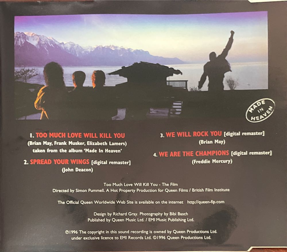 Too Much Love Will Kill You - Queen (CD - 14) music collectible [Barcode 724388274524] - Main Image 2