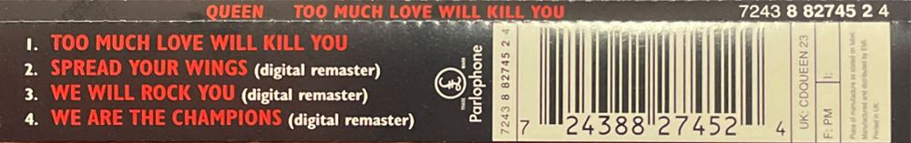 Too Much Love Will Kill You - Queen (CD - 14) music collectible [Barcode 724388274524] - Main Image 3