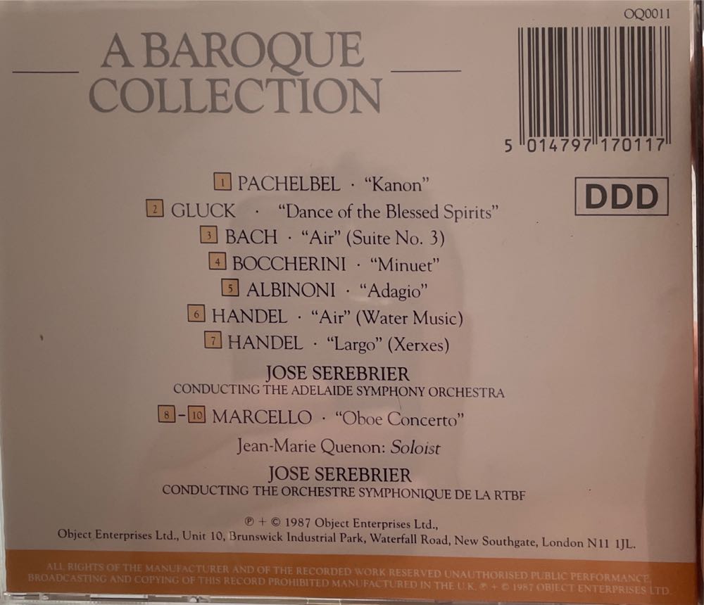 A Baroque Collection - Classical (CD) music collectible [Barcode 5014797170117] - Main Image 2