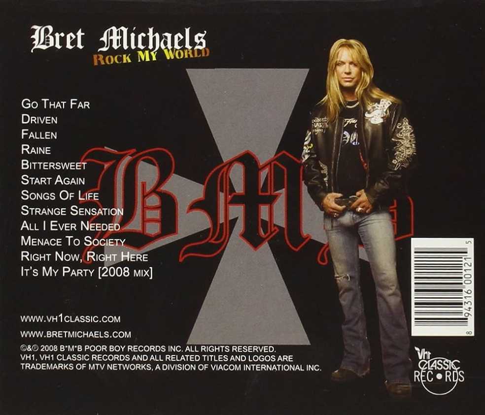 Rock My World - Bret Michaels (CD) music collectible [Barcode 894316001215] - Main Image 2