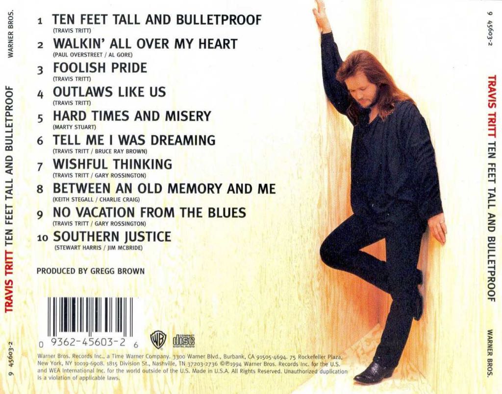 Ten Feet Tall and Bulletproof - Travis Tritt (CD - 43) music collectible - Main Image 2