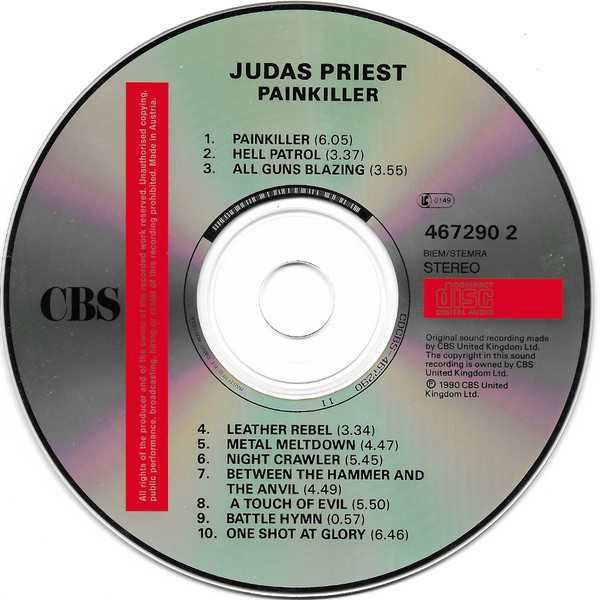 Painkiller - Judas Priest (CD - 54:38) music collectible [Barcode 5099746729028] - Main Image 3