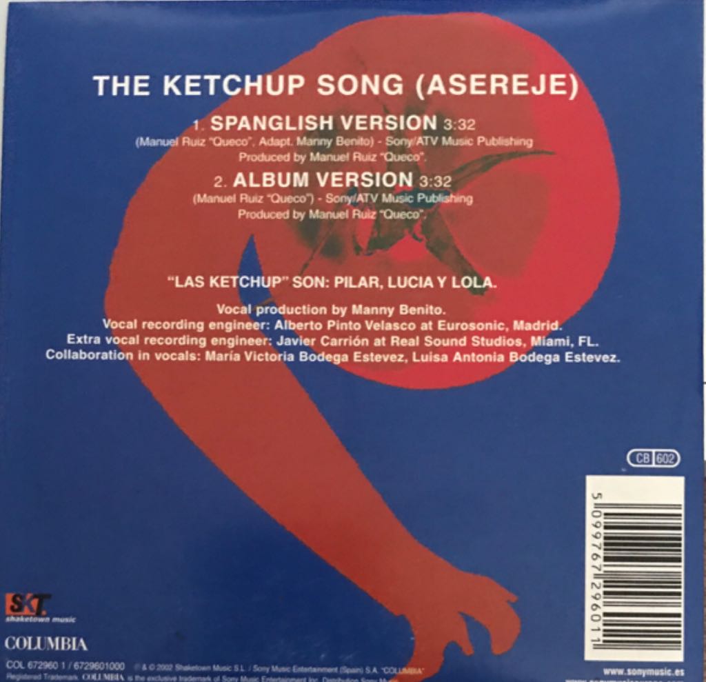 LAS KETCHUP : THE KETCHUP SONG - Asereje (CD) music collectible [Barcode 5099767296011] - Main Image 2