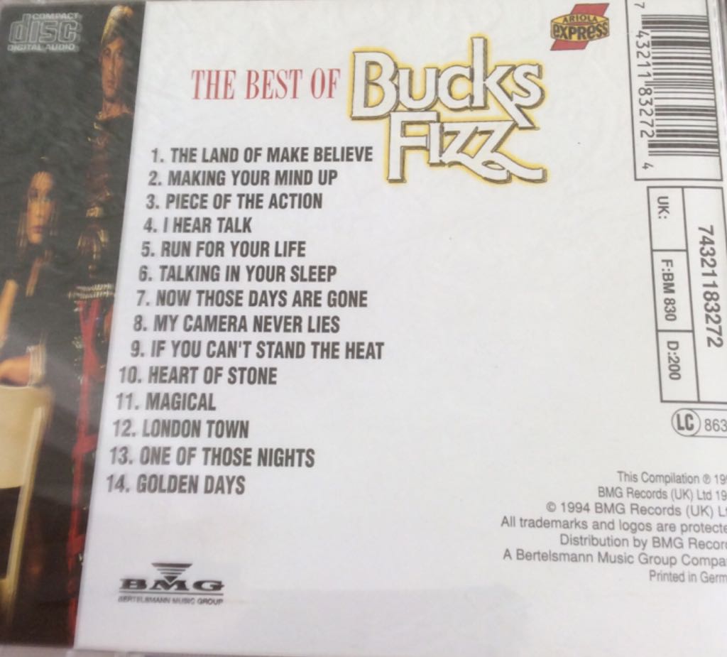 The Best Of Bucks Fizz - Bucks Fizz (CD) music collectible [Barcode 743211832724] - Main Image 2