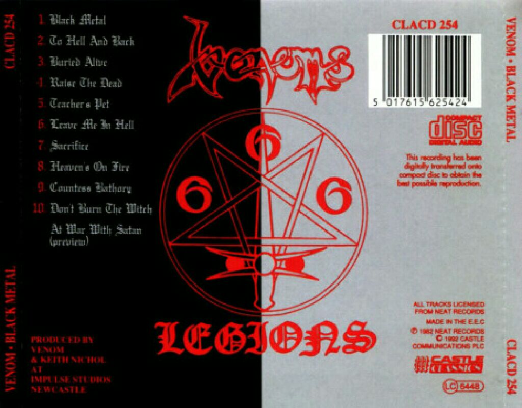 Black Metal - Venom (CD) music collectible [Barcode 5017615625424] - Main Image 2