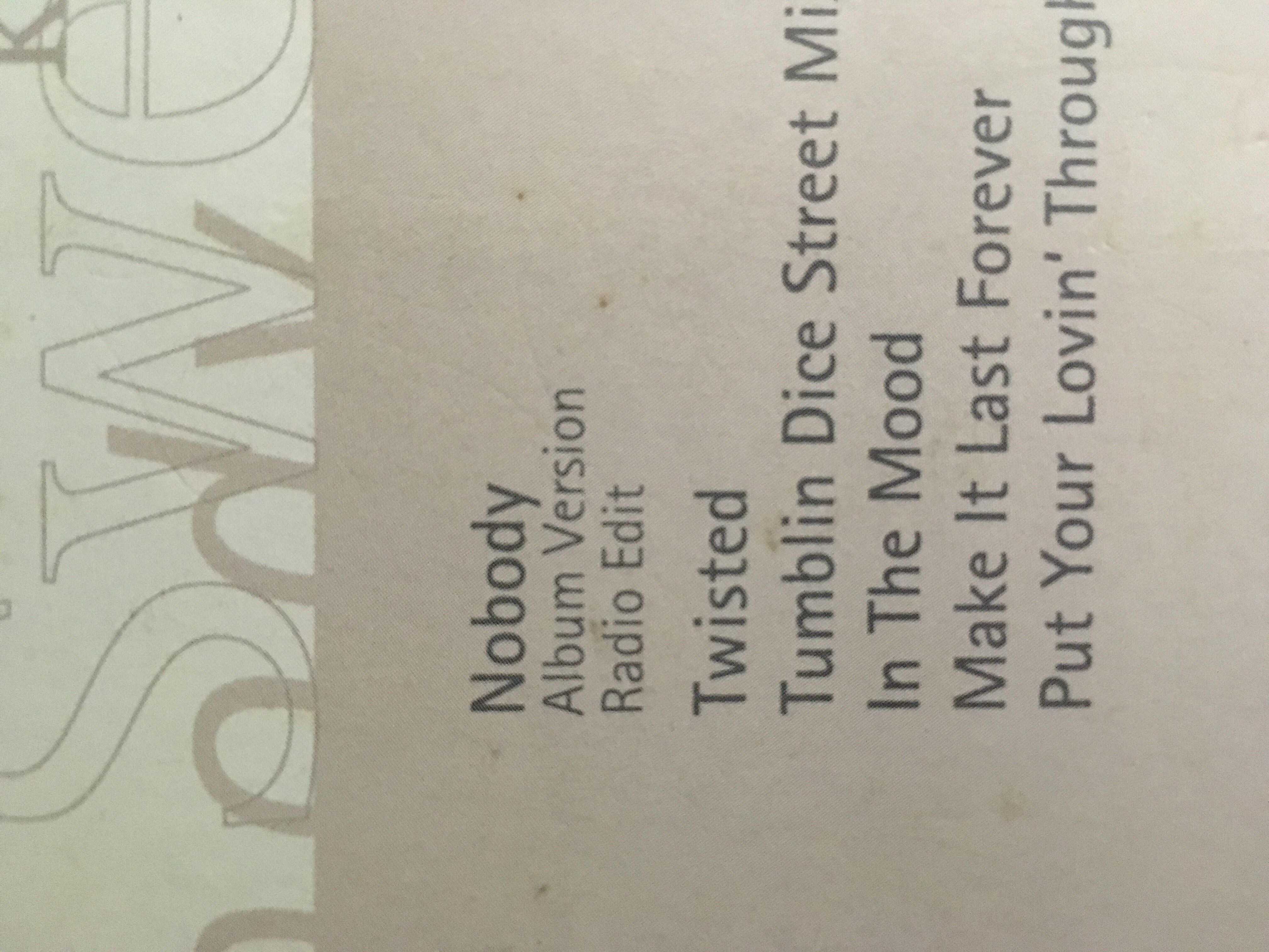 Nobody - Keith Sweat (CD) music collectible [Barcode 075596598224] - Main Image 2