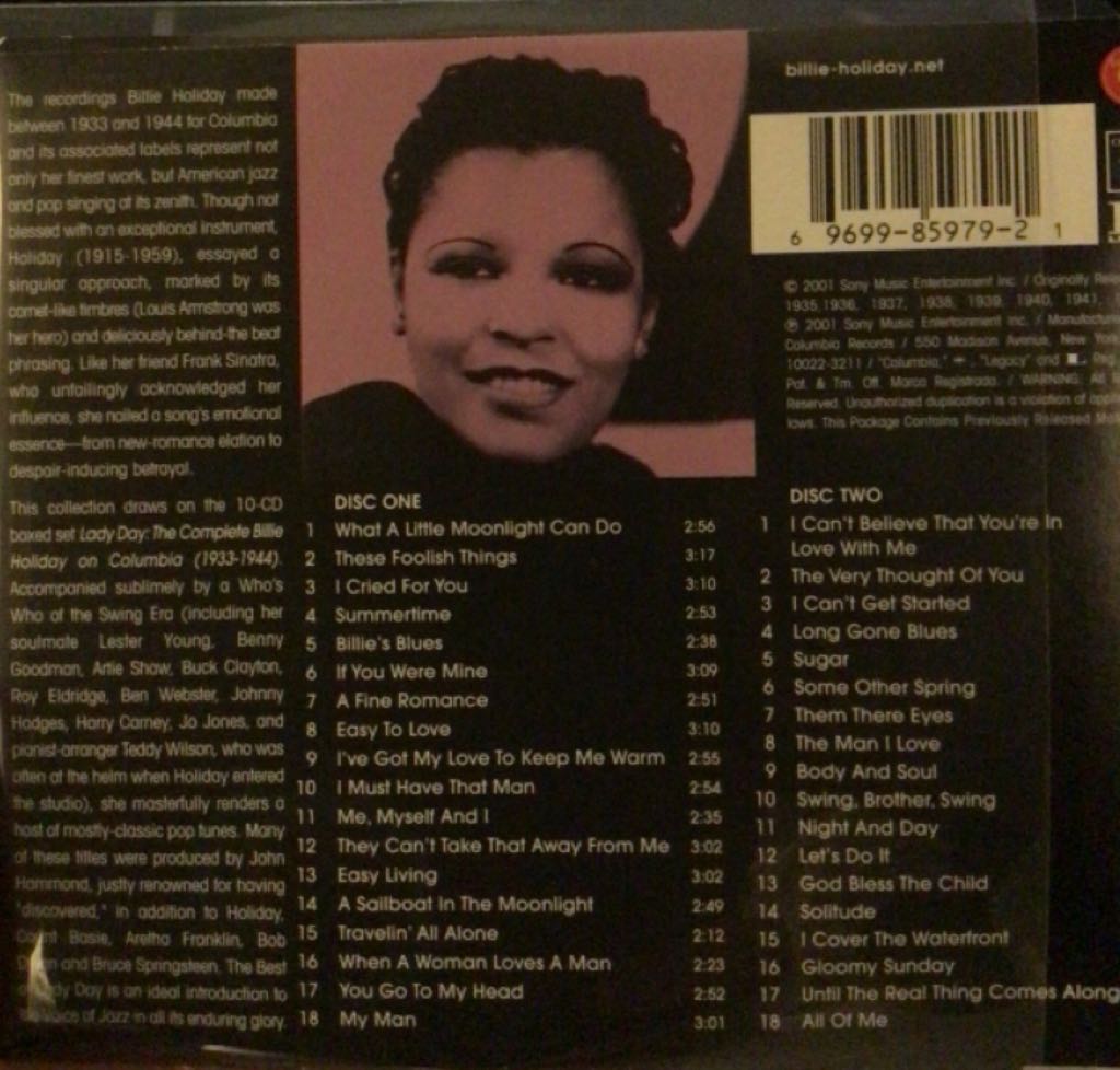 Lady Day - Holiday, Billie (CD) music collectible [Barcode 696998597921] - Main Image 2