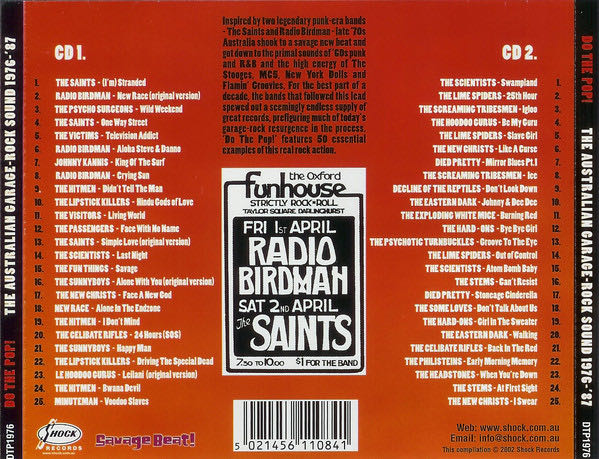 Do the Pop! Australian Garage-Rock Sound 1976-87 - Various Artists (CD) music collectible [Barcode 5021456110841] - Main Image 2
